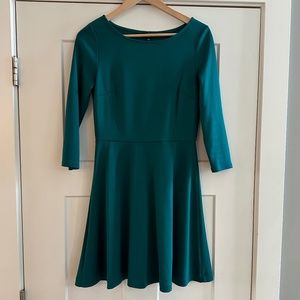THE LIMITED Green Skater Mini Dress